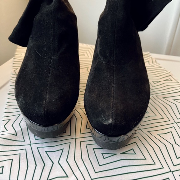 Robert Clergerie Black Suede Sock Boots - Picture 6 of 8
